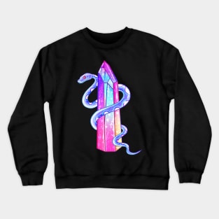 Pastel Goth Snake Crystal - Pagan, Wiccan Crewneck Sweatshirt